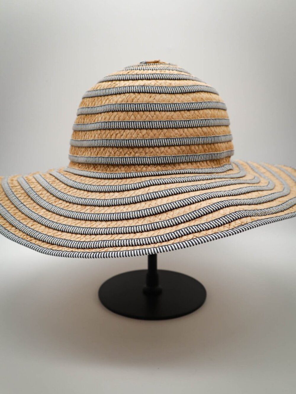 Women's Wide Brim Straw Sun Hat Floppy Beach Summer Coastal Nautical Boho Preppy